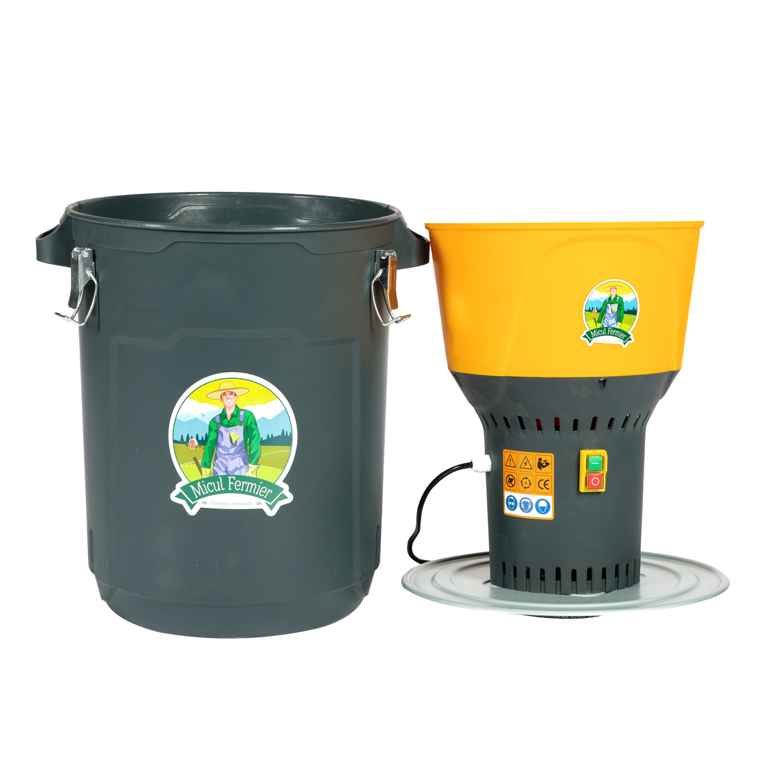 Moara electrica 1300W/19000 rpm cu galeata plastic 50L