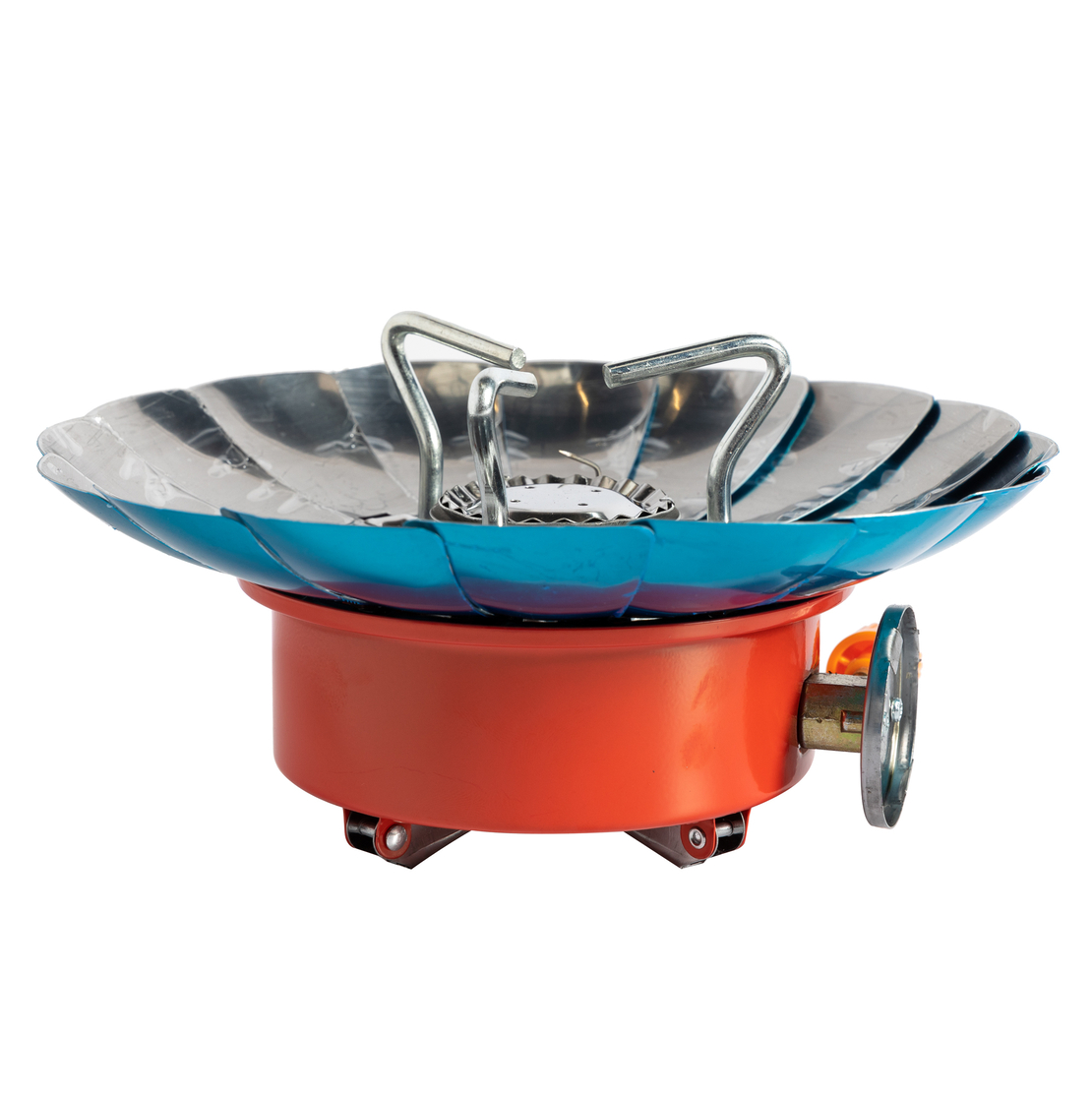 Aragaz camping Micul Fermier, putere termica 2.8 kW, aprindere piezo-electrica, compatibil rezerva gaz spray
