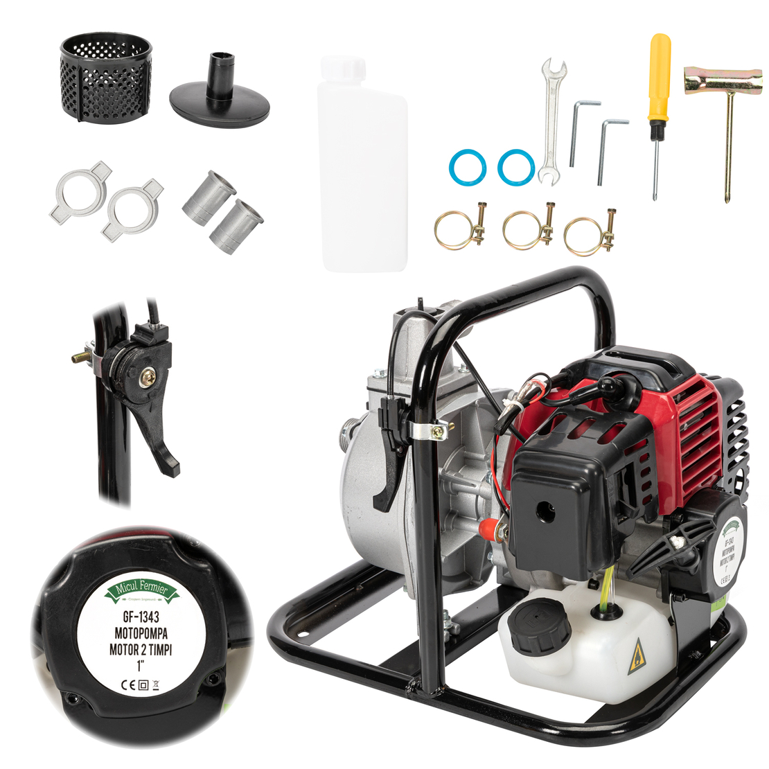 Motopompa Micul Fermier 2cp 42.7cc, benzina 2t, racord 1