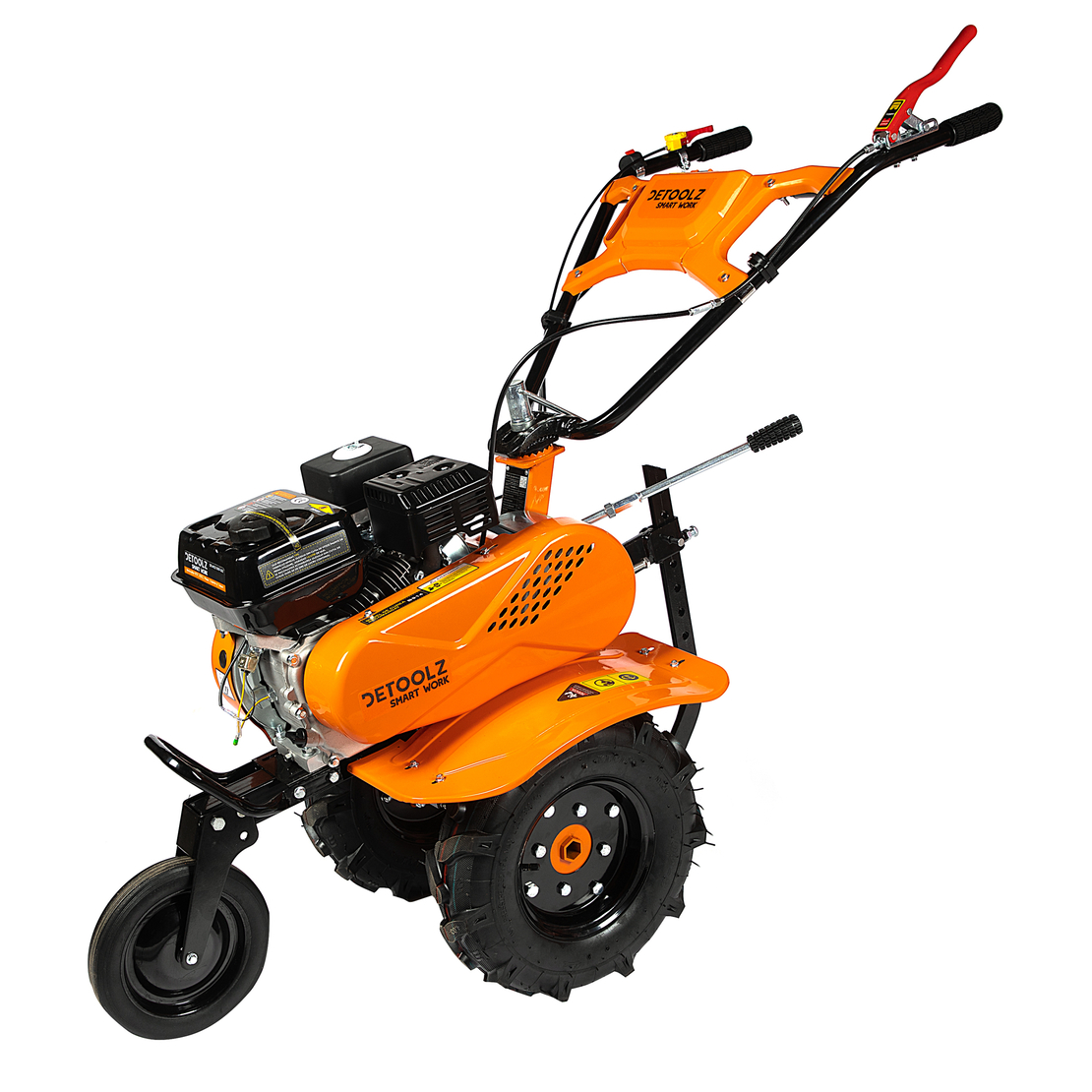 Motocultor Detoolz 8cp 212cc, benzina 4T, 3 viteze, pornire manuala, cu roti