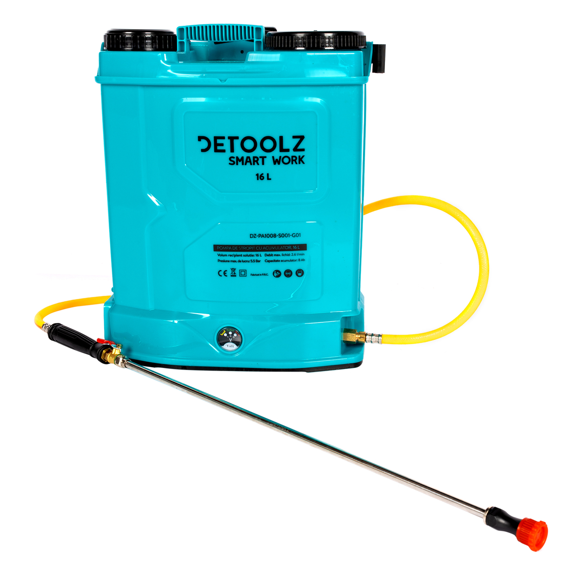 Pompa de stropit cu acumulator Li-Ion, Detoolz 16L