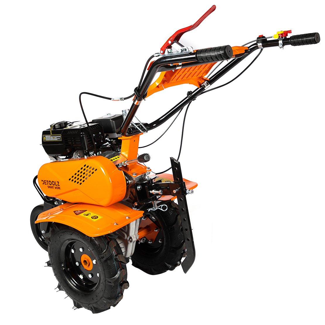 Motocultor Detoolz 8cp 212cc, benzina 4T, 3 viteze, pornire manuala, cu roti