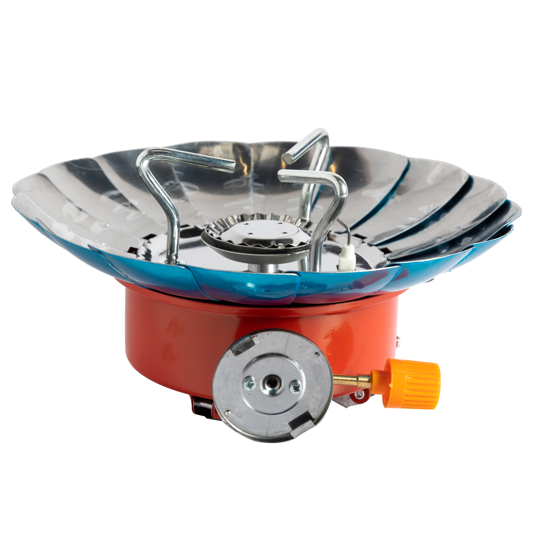 Aragaz camping Micul Fermier, putere termica 2.8 kW, aprindere piezo-electrica, compatibil rezerva gaz spray
