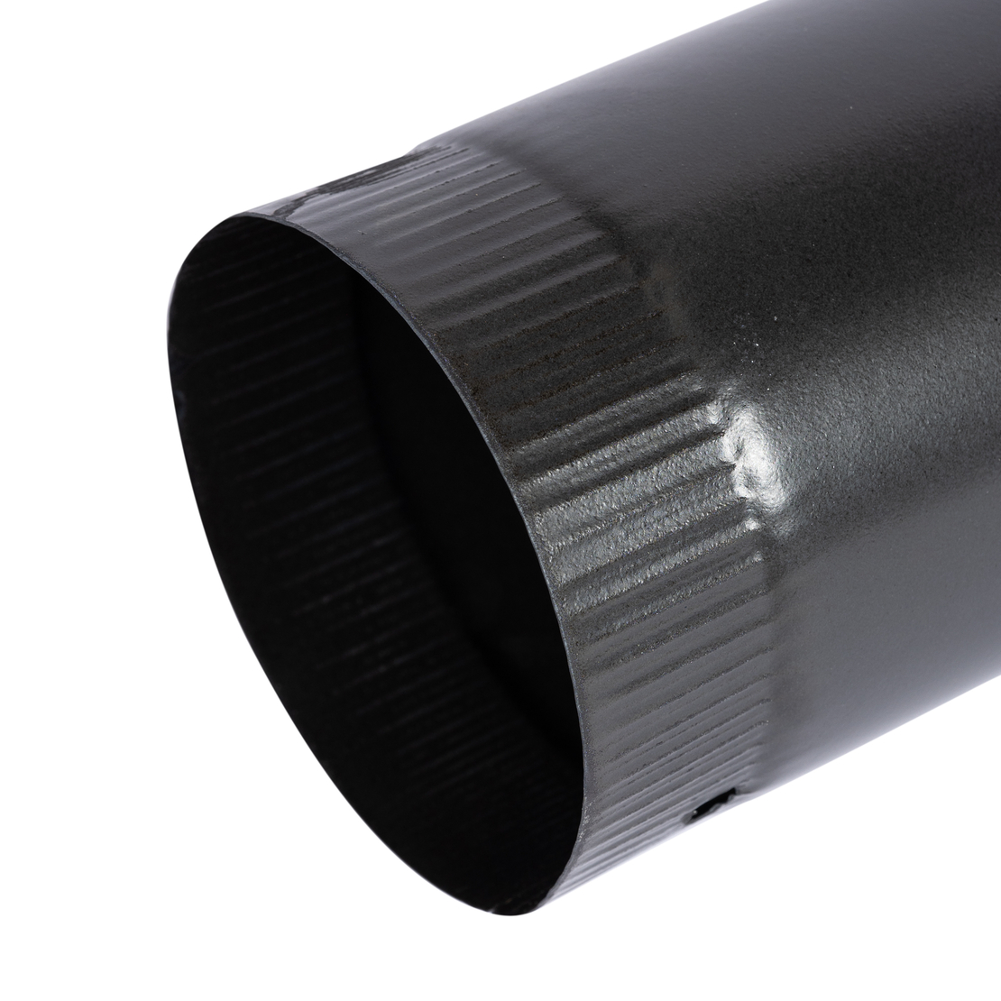 Burlan pentru soba pe lemne, 90 cm, 120 mm, Gri mat