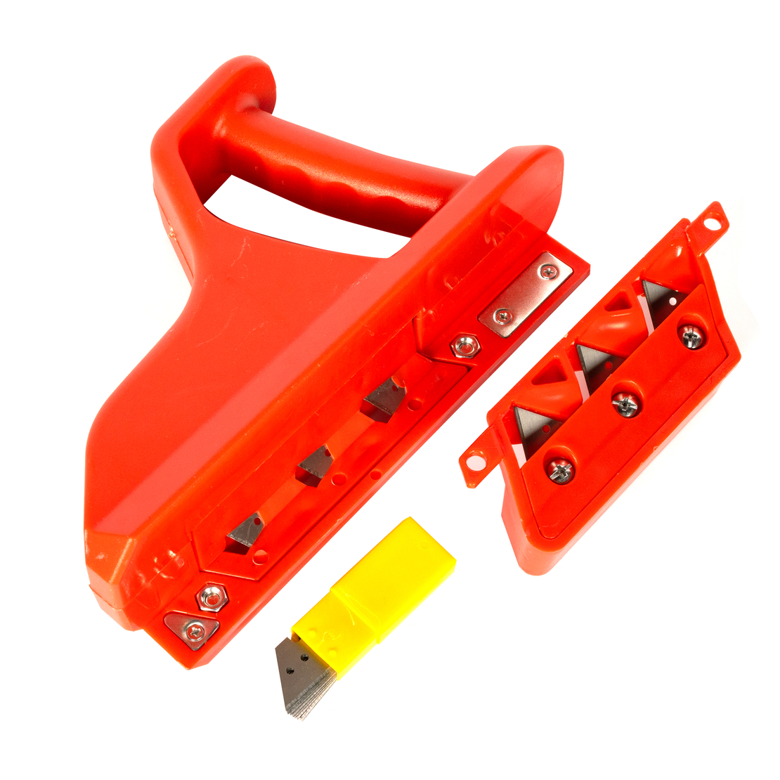Dispozitiv Detoolz pentru sanfrenare gips-carton, aschiere unghi 45°60°, cu 10 lame