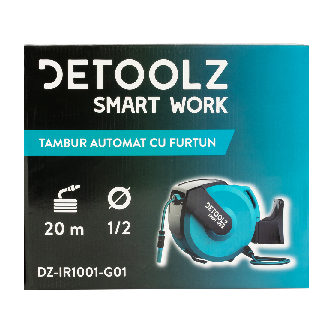 Tambur automat Detoolz cu furtun 20m 1/2“ G01