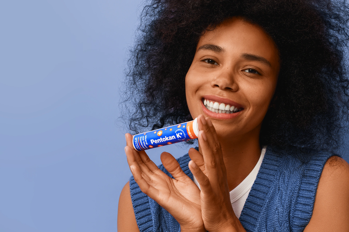 Pentokan K+ efervescent