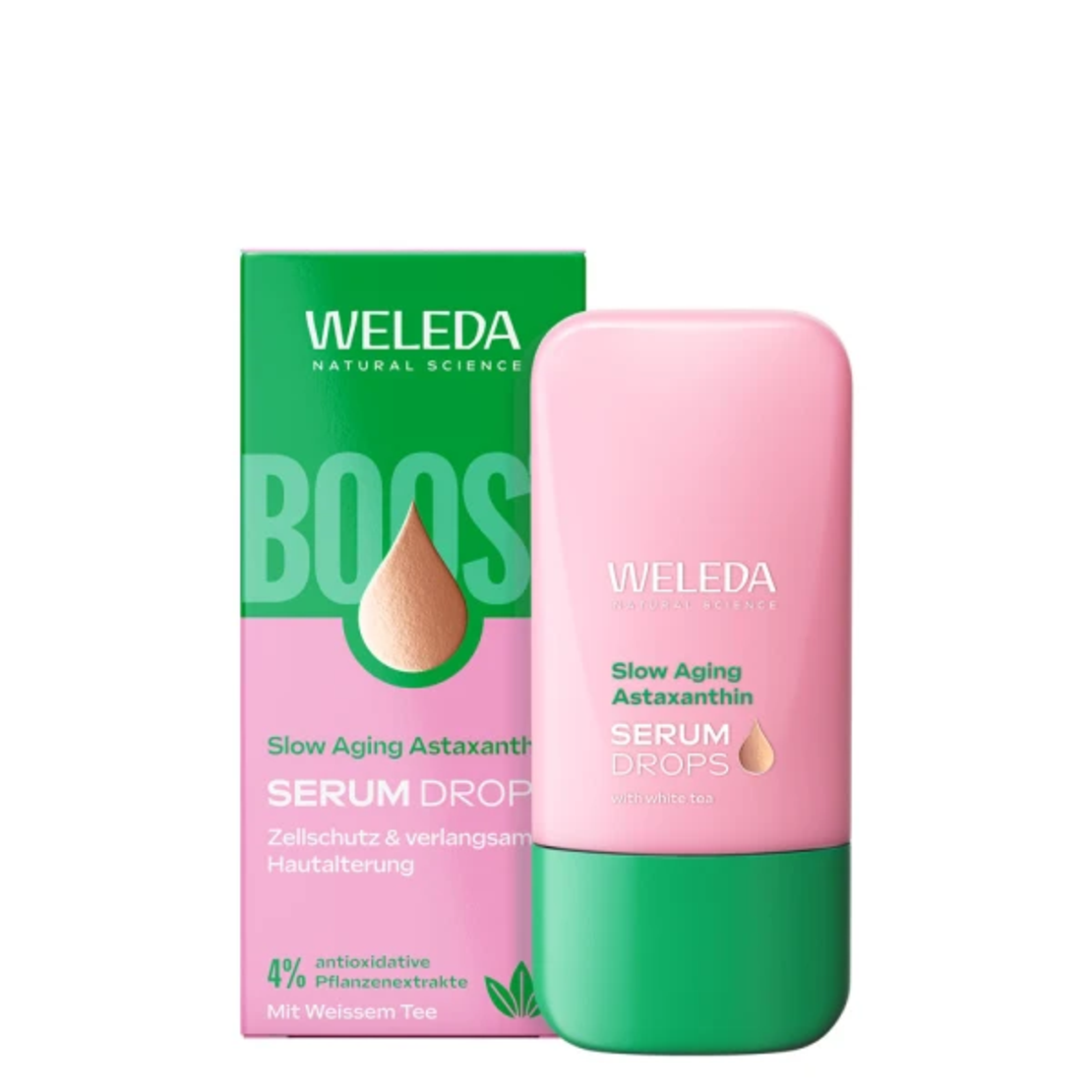 Weleda Serum Drops Booster Slow Ageing Astaxanthin BIO – 30 ml | Protecție Antioxidantă