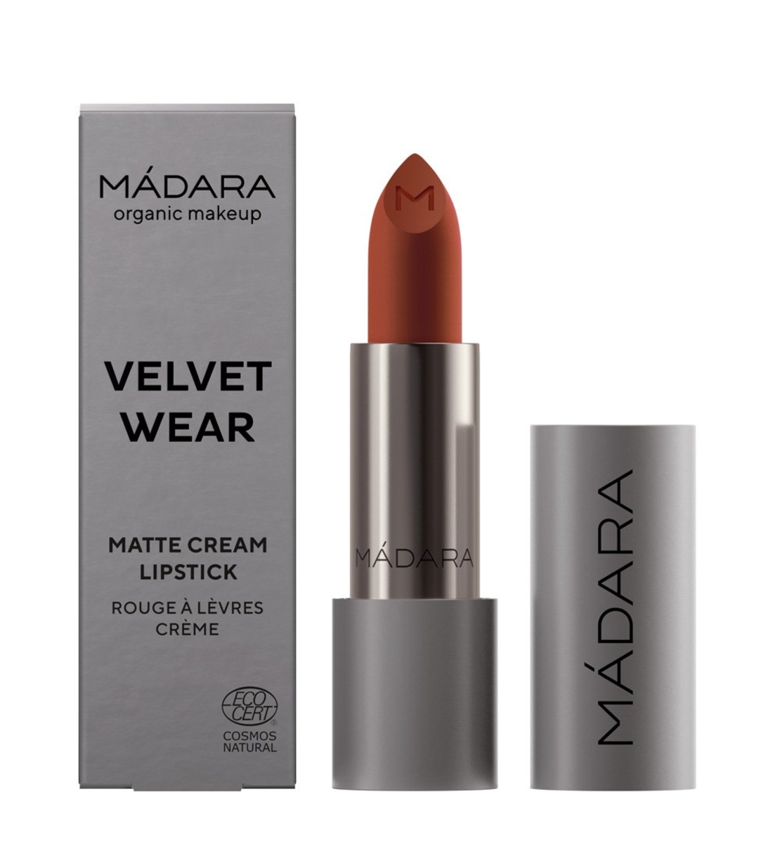 MÁDARA Velvet Wear 33 Magma – Ruj mat cremos 4g, 100% vegan
