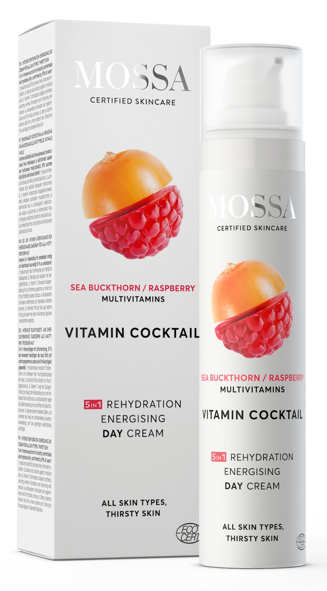MOSSA Vitamin Cocktail Cremă de Zi BIO 50ml – Cremă Intens Rehidratantă cu Acid Hialuronic