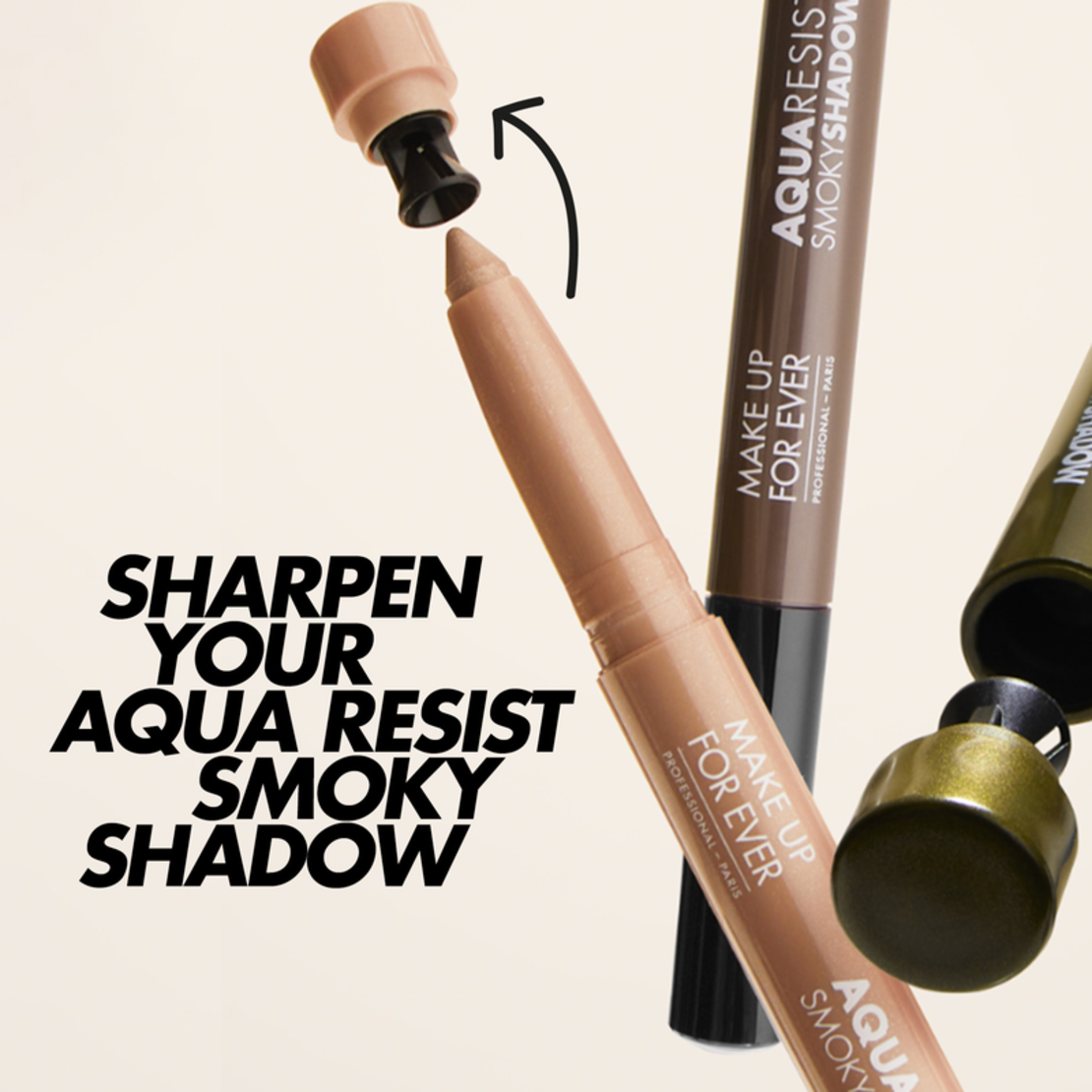 MAKEUP FOR EVER AQUA RESIST SMOKY SHADOW - CREION CONTUR OCHI REZISTENT LA APĂ ȘI LA TRANSFER