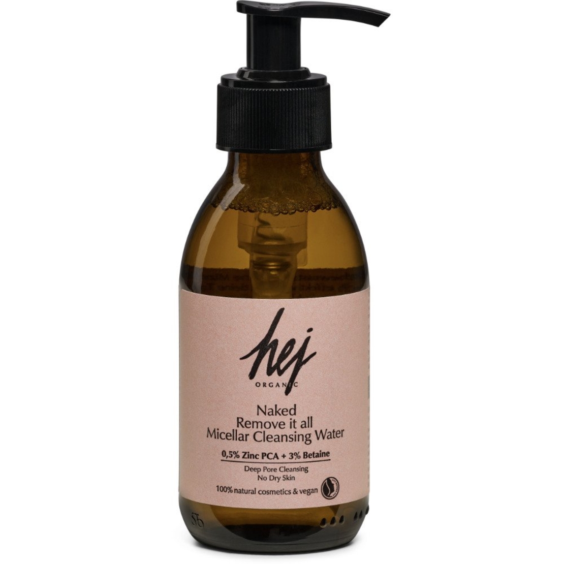 HEJ ORGANIC NAKED REMOVE IT ALL Apă Micelară Vegană Naturală 150ml – Ten Gras și Mixt, Fără Parfum