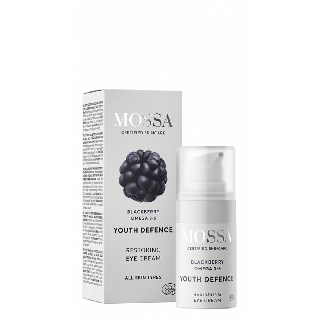 MOSSA Youth Defence Cremă BIO pentru Ochi – Cremă Reparatoare cu Omega 3-6