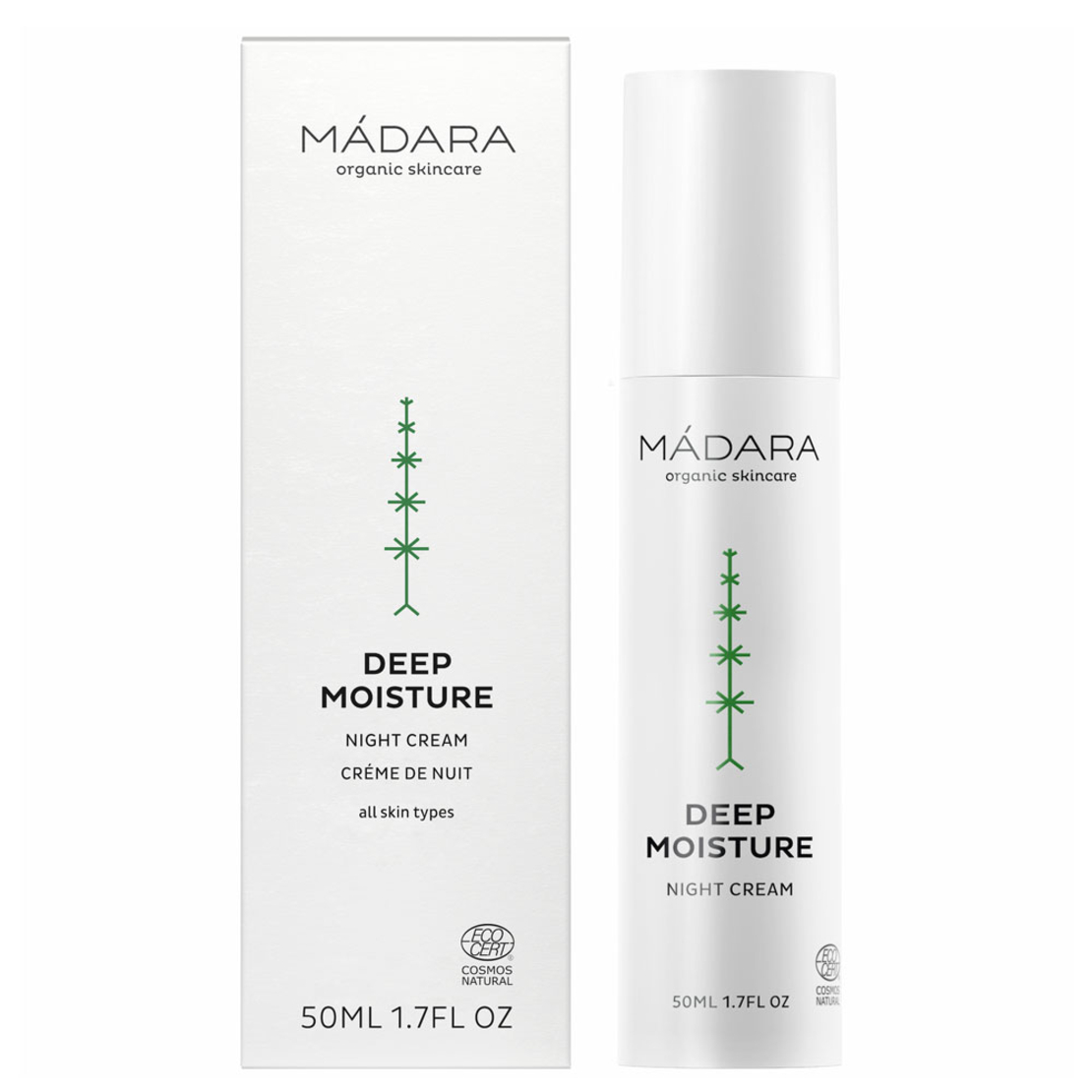 MÁDARA DEEP MOISTURE Cremă de Noapte BIO VEGAN – 50 ml | Hidratare Intensă