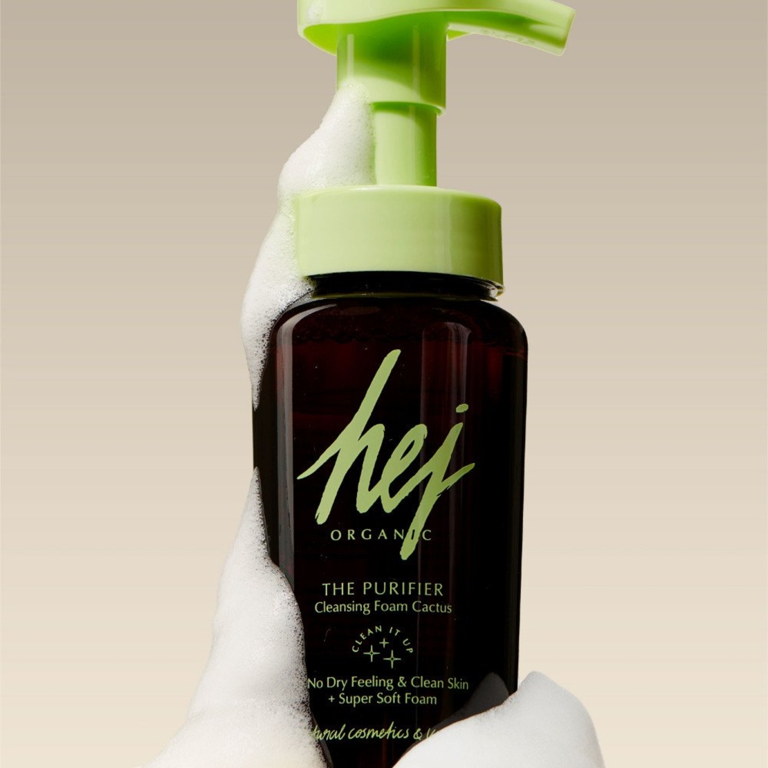 HEJ ORGANIC CACTUS THE PURIFIER – Spumă de curățare cu ulei de cactus și argan 150ml