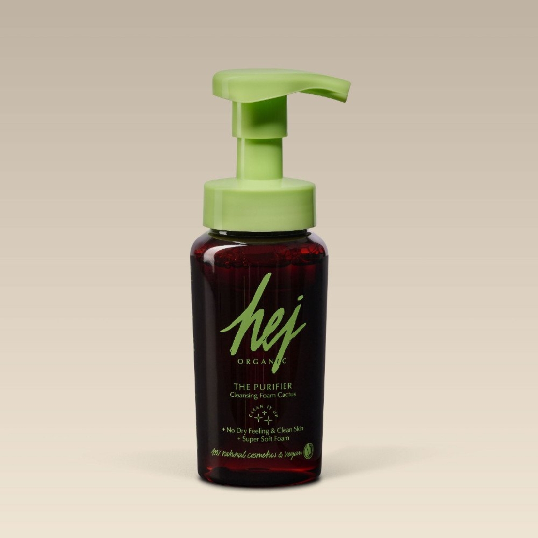 HEJ ORGANIC CACTUS THE PURIFIER – Spumă de curățare cu ulei de cactus și argan 150ml