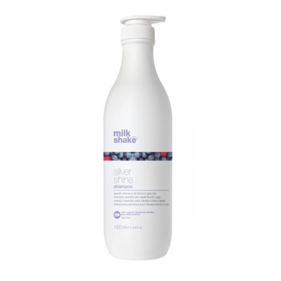 Milk_Shake® Silver Shine Shampoo – Șampon profesional nuanțator pentru păr blond, gri sau cărunt 1000 ml