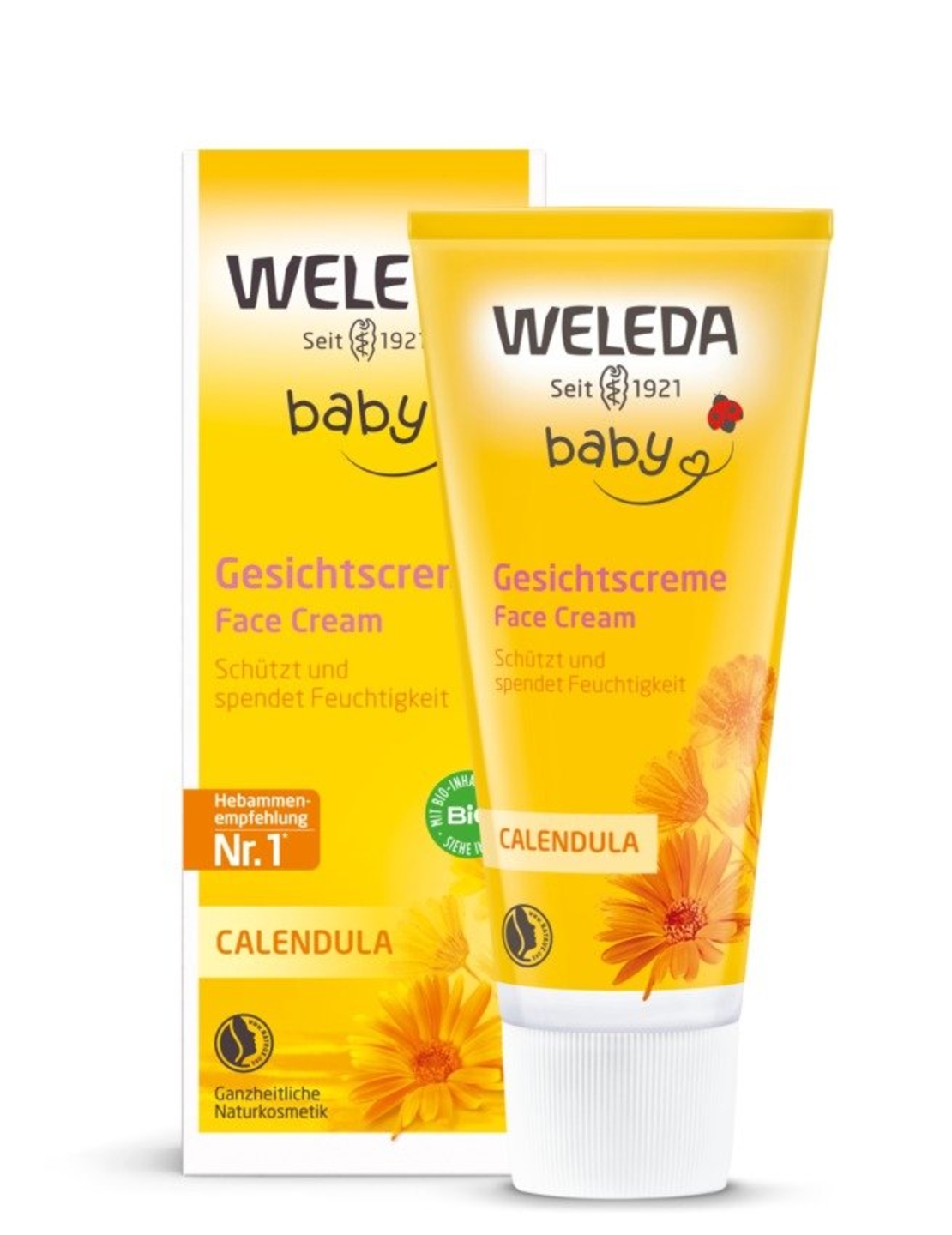 Weleda Baby Cremă Facială cu Gălbenele BIO – 50 ml | Hidratare Bebeluși