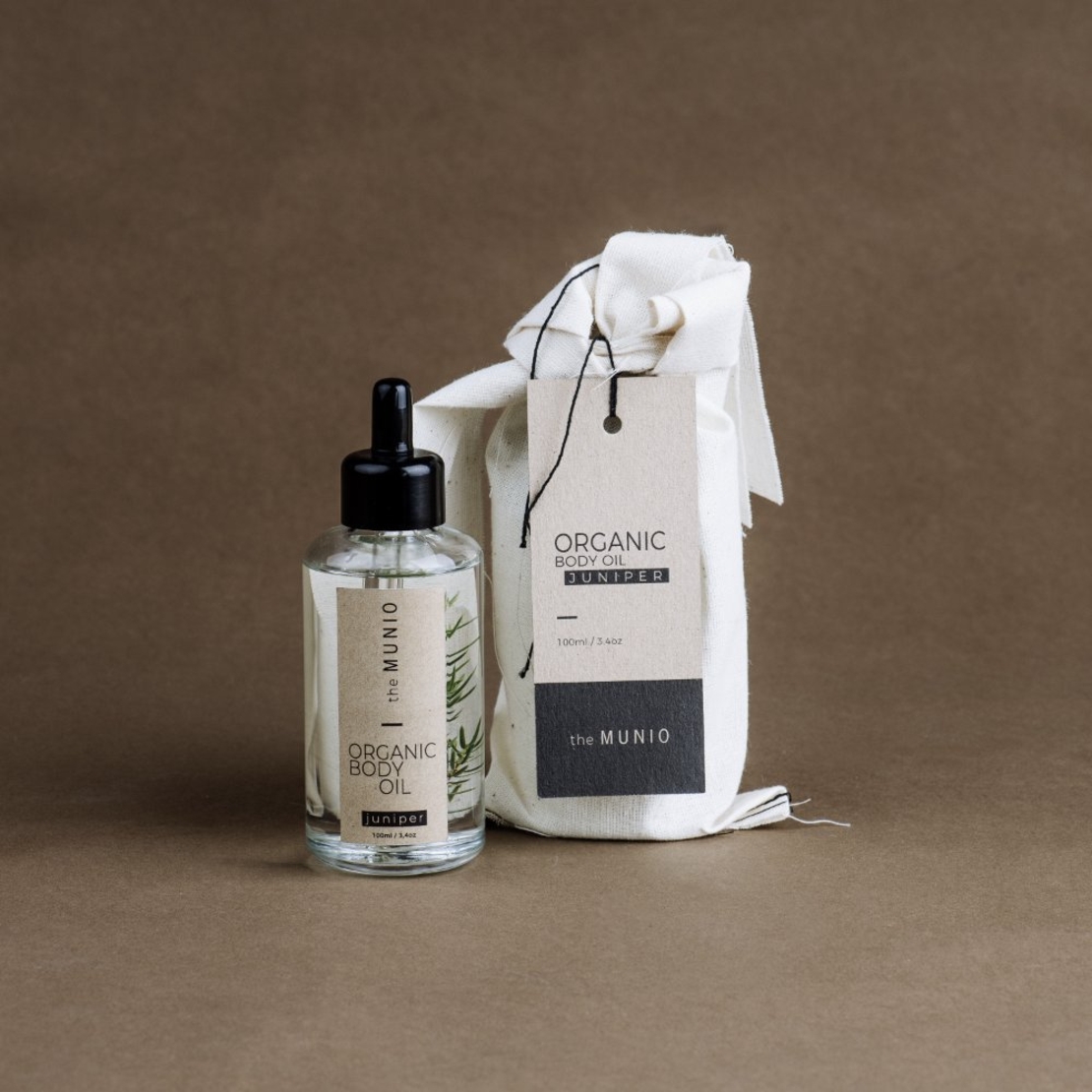 THE MUNIO Ulei organic de corp Juniper 100ml – Ulei hidratant cu ienupăr