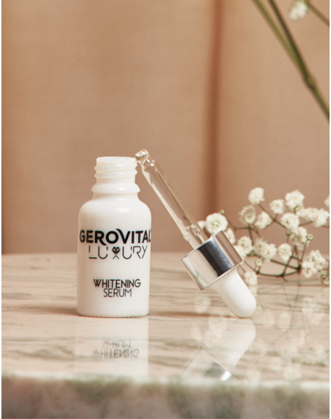 Gerovital Luxury - Ser pentru Albire cu Niacinamidă – Estompare Pete Pigmentare, Efect de Luminozitate și Hidratare 15ml
