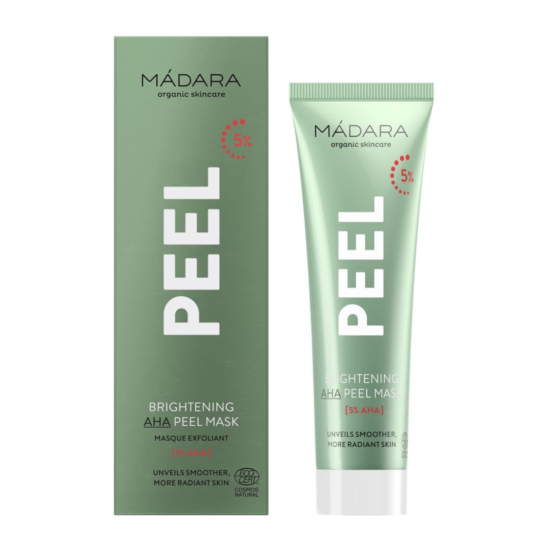MÁDARA AHA PEEL Mască Peeling BIO & VEGAN – 60 ml | Strălucire și Exfoliere