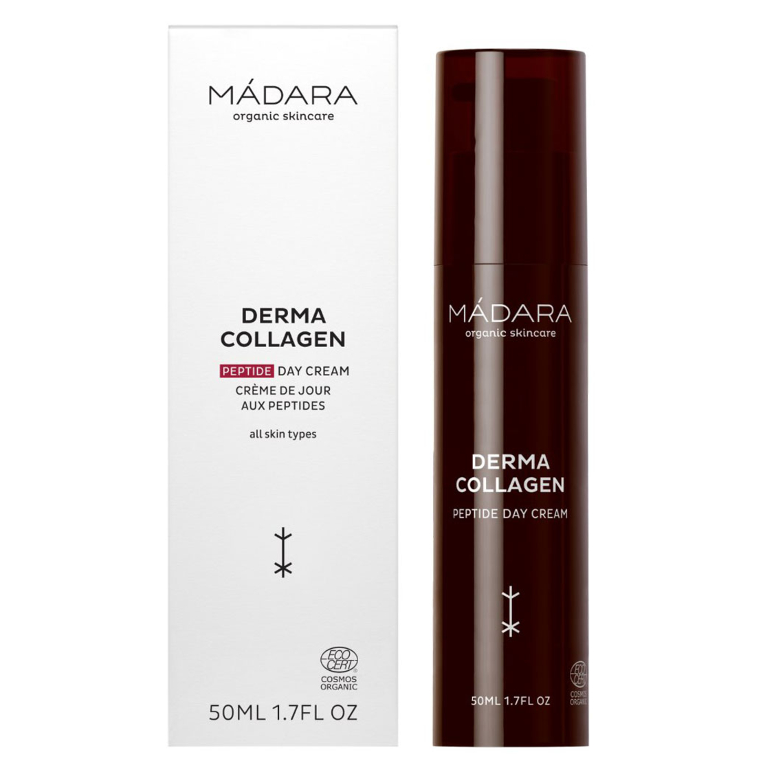 MÁDARA DERMA COLLAGEN Cremă de Zi cu Peptide BIO & VEGAN – 50 ml | Fermitate și Hidratare