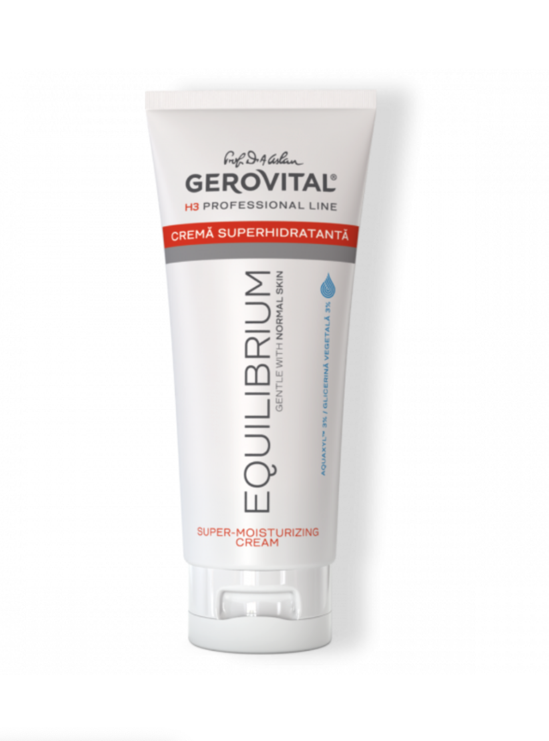 Gerovital H3 Equilibrium - Cremă Superhidratantă pentru Față și Decolteu cu Aquaxyl™ și Glicerină 200 ml