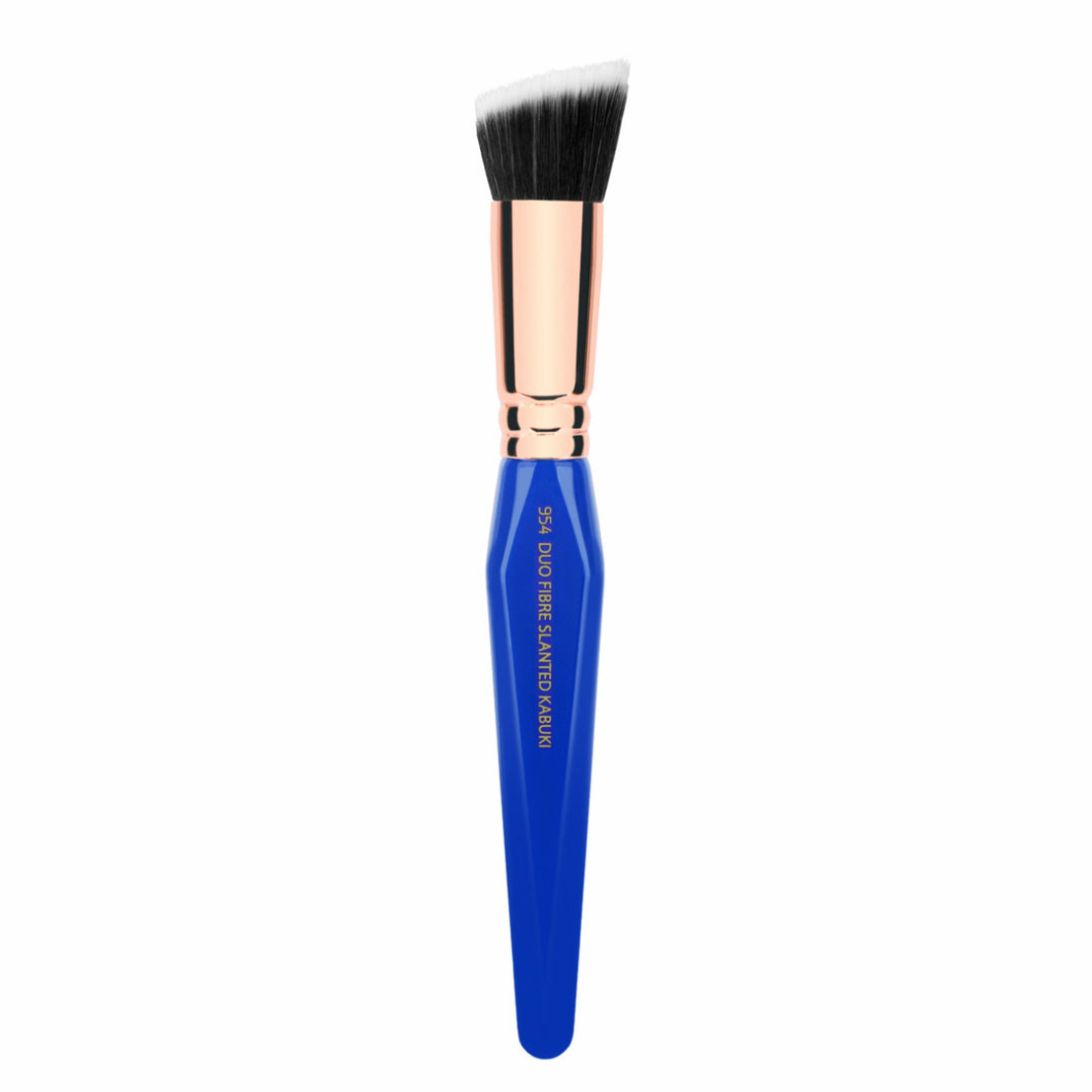Bdellium Tools Golden Triangle  Series Duo Fibre Slanted Kabuki - PENSULĂ DE CONTUR PENTRU PRODUSE LICHIDE, CREMOASE ȘI PUDRATE - 954 GT