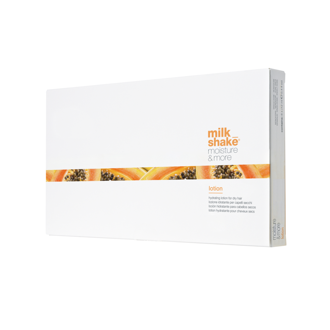 Milk_Shake® Moisture & More LOTION- Concentrated Hydrating Lotion for Dry and Damaged Hair – 6 × 12 ml