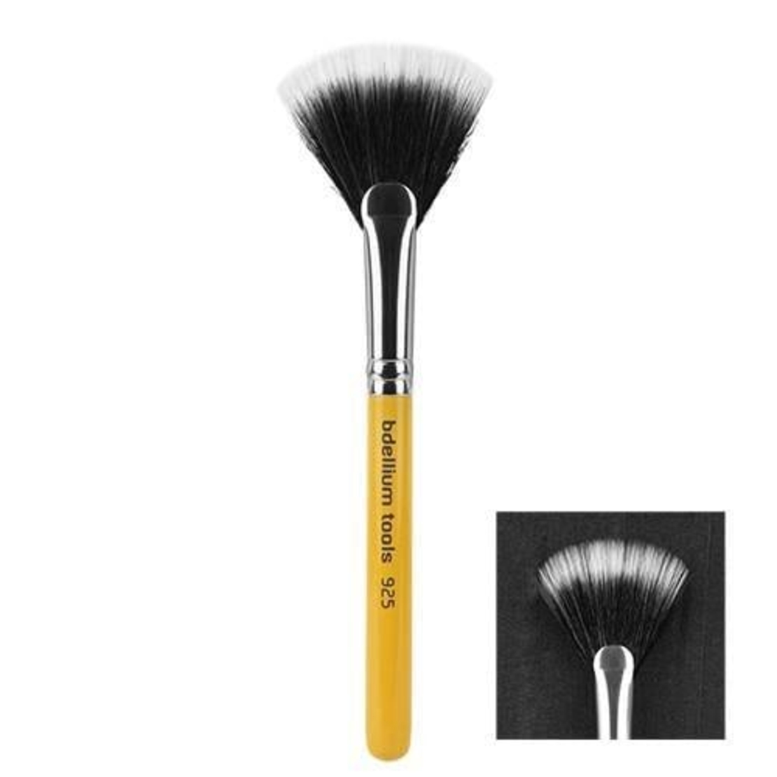 Bdellium Tools Travel Series Duet Fiber Fan - Pensulă evantai pentru produse pudrate Nr. 925 T