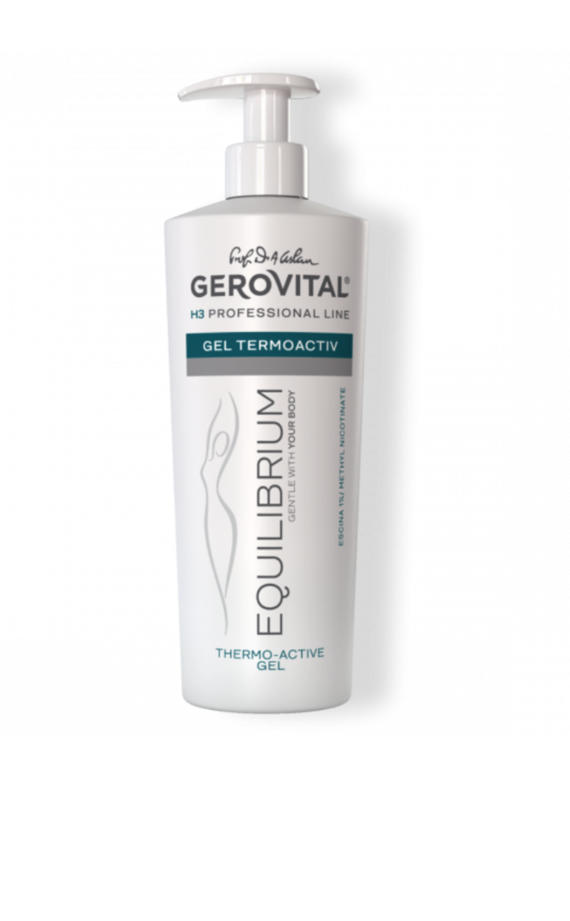 Gerovital H3 Equilibrium - Gel Termoactiv Remodelare Corporală cu Escină pentru Combaterea Celulitei 500 ml