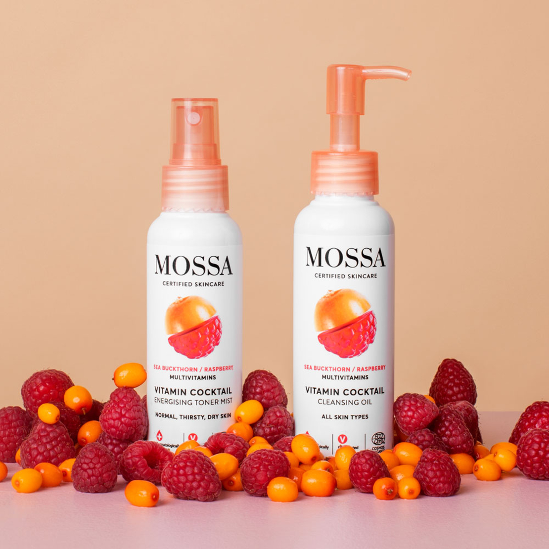 MOSSA Vitamin Cocktail Toner Spray BIO 100ml – Toner Facial Hidratant cu Cătină și Zmeură