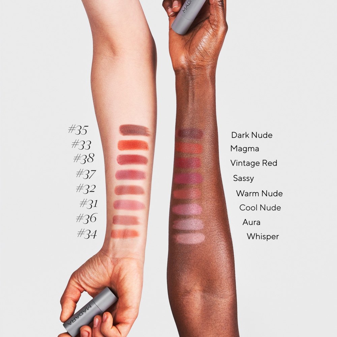 MÁDARA Velvet Wear 35 Dark Nude – Ruj Mat Cremos BIO, Natural și Vegan 4g