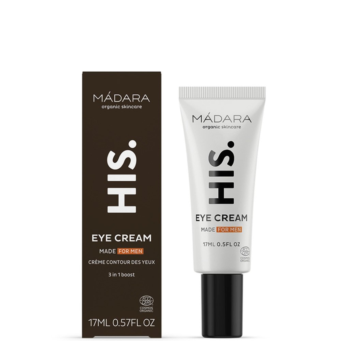 MÁDARA HIS Cremă de Ochi pentru Bărbați – 17ml | Vegană și Organică