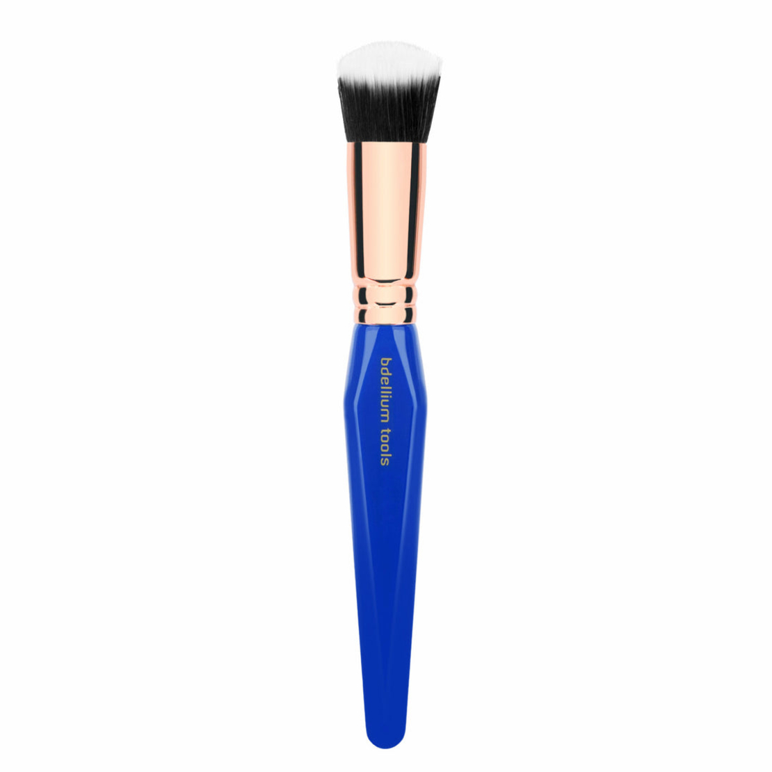Bdellium Tools Golden Triangle  Series Duo Fibre Slanted Kabuki - PENSULĂ DE CONTUR PENTRU PRODUSE LICHIDE, CREMOASE ȘI PUDRATE - 954 GT