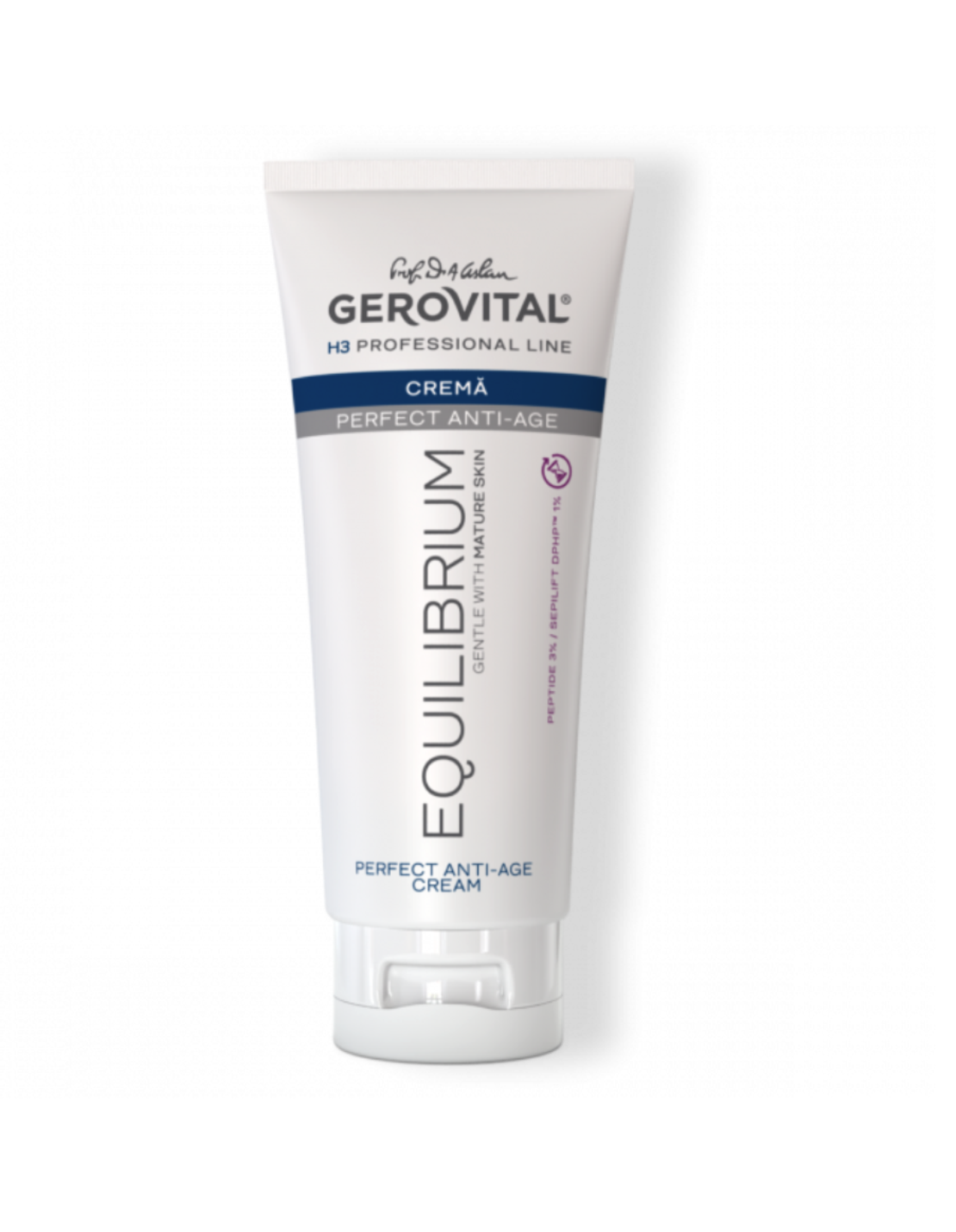 Gerovital H3 Equilibrium - Cremă Perfect Anti-Age Antirid și Fermitate pentru Ten Matur și Uscat cu Peptide și Sepilift™ 200 ml