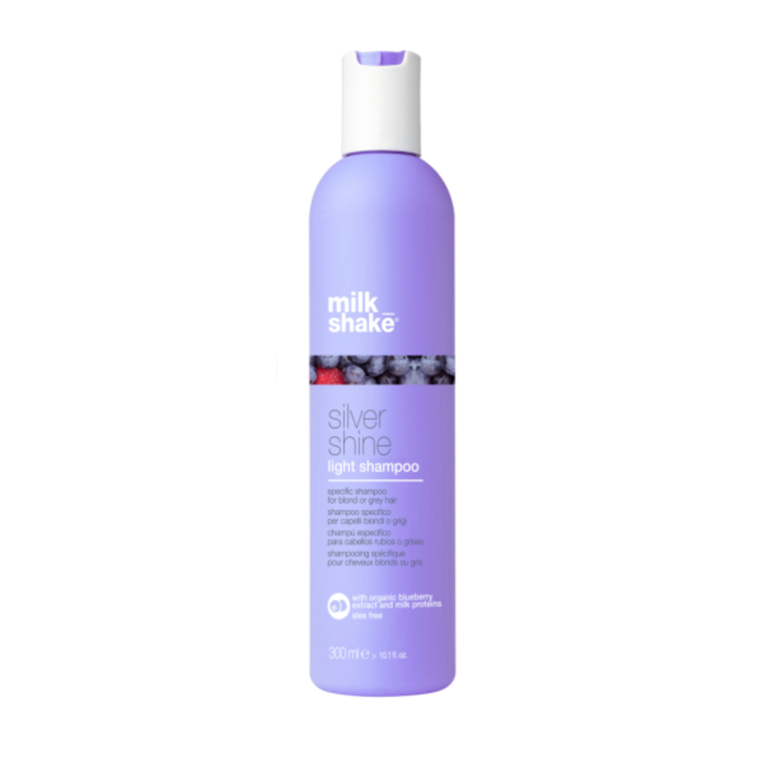 Milk_Shake® Silver Shine Light- Șampon nuanțator pentru păr blond, gri sau alb – 300 ml