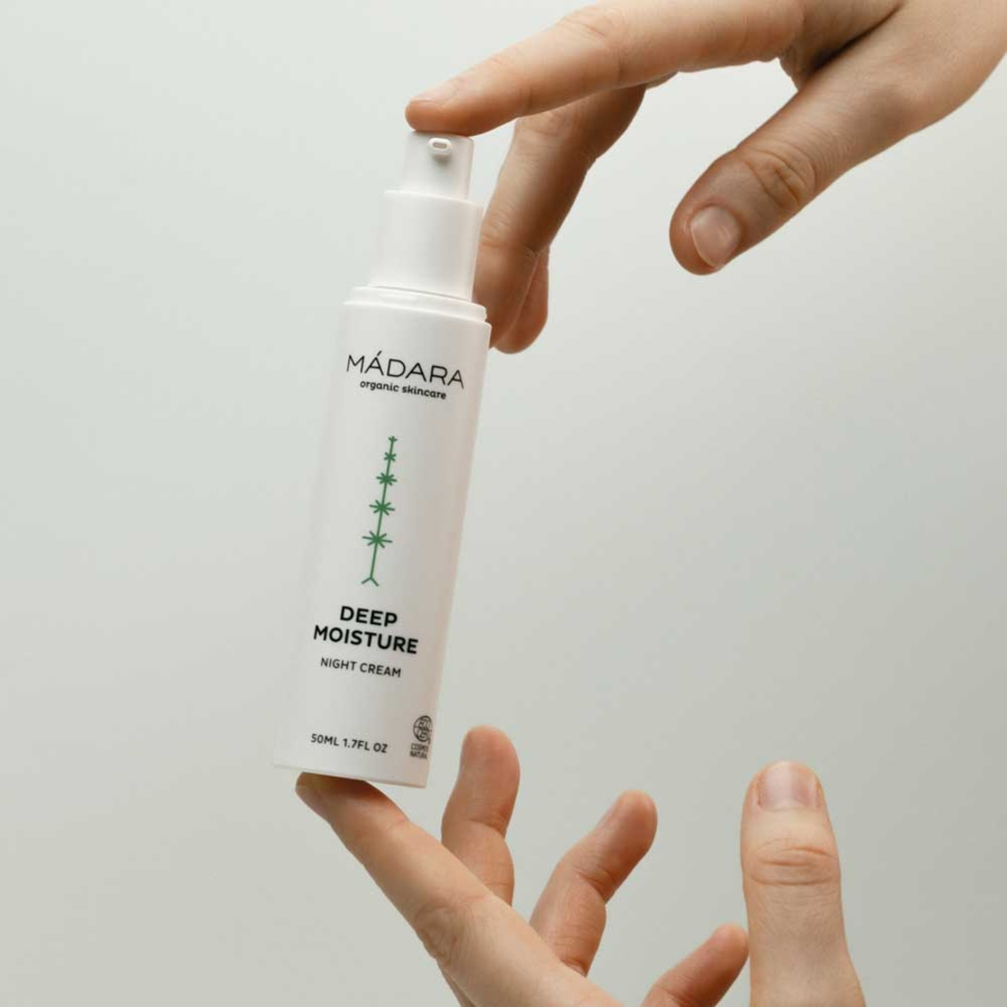 MÁDARA DEEP MOISTURE Cremă de Noapte BIO VEGAN – 50 ml | Hidratare Intensă