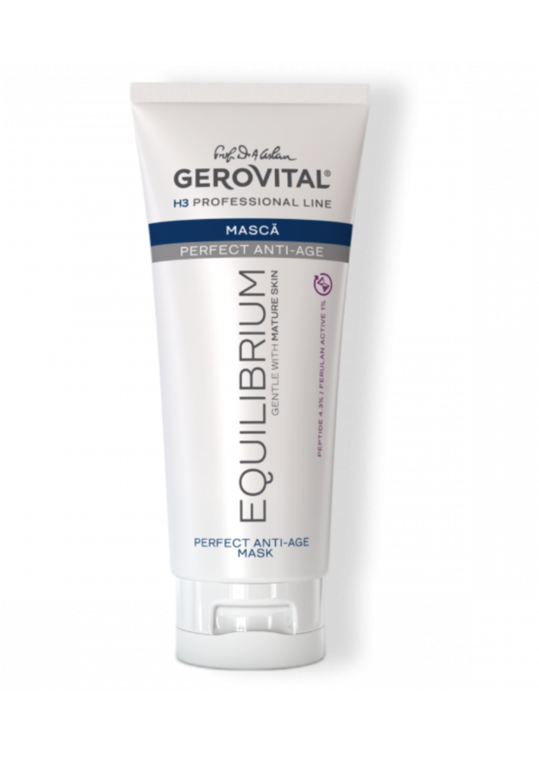 Gerovital H3 Equilibrium -  Mască Perfect Anti-Age Antirid și Fermitate pentru Ten Matur și Uscat cu Peptide 4% 200 ml
