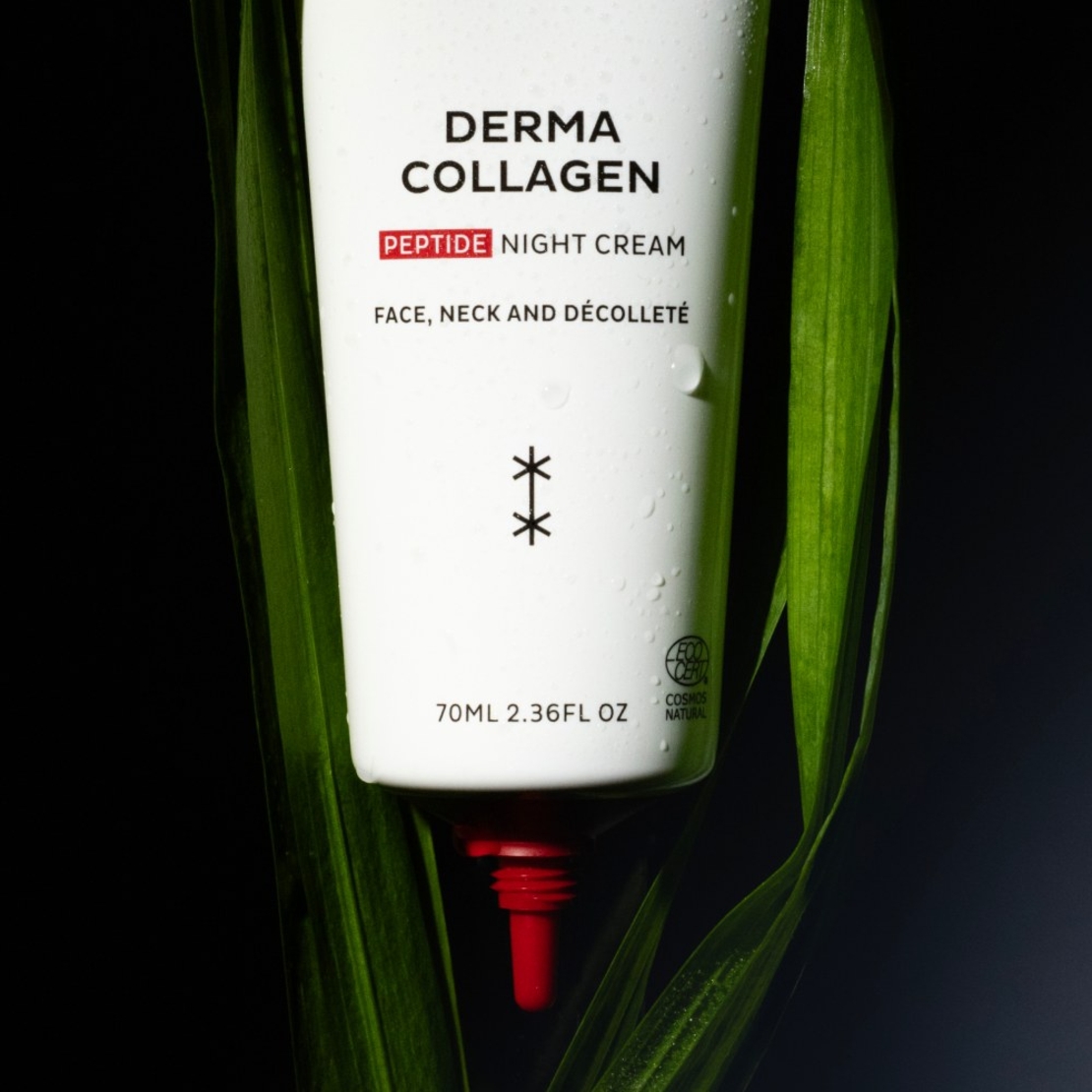 MÁDARA Derma Collagen Cremă de Noapte BIO VEGAN cu Peptide – 70 ml | Fermitate și Hidratare