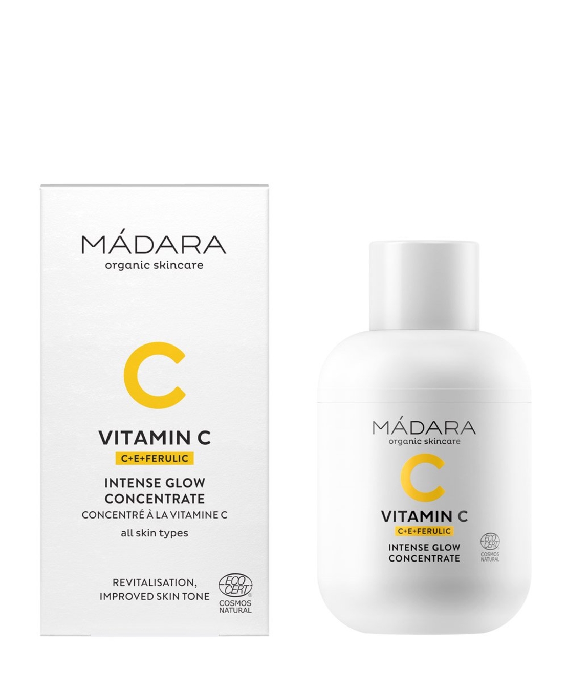 MADARA Vitamin C Intense Glow Concentrate 30ml – Ser Iluminator cu Vitamina C, E și Acid Ferulic