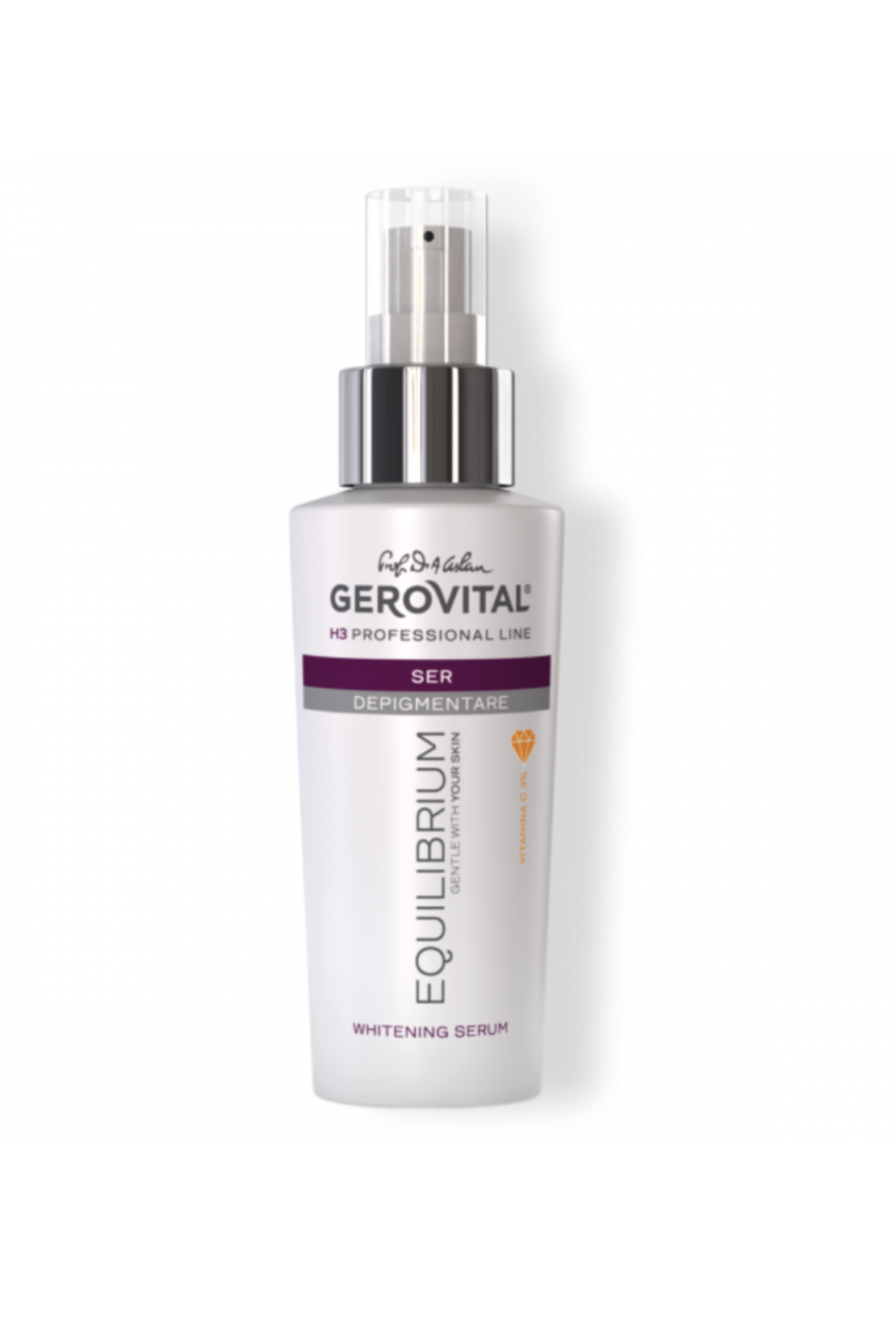 Gerovital H3 Equilibrium - Ser Depigmentare Vitamina C și Niacinamide pentru Estomparea Petelor și Uniformizarea Tenului 100 ml