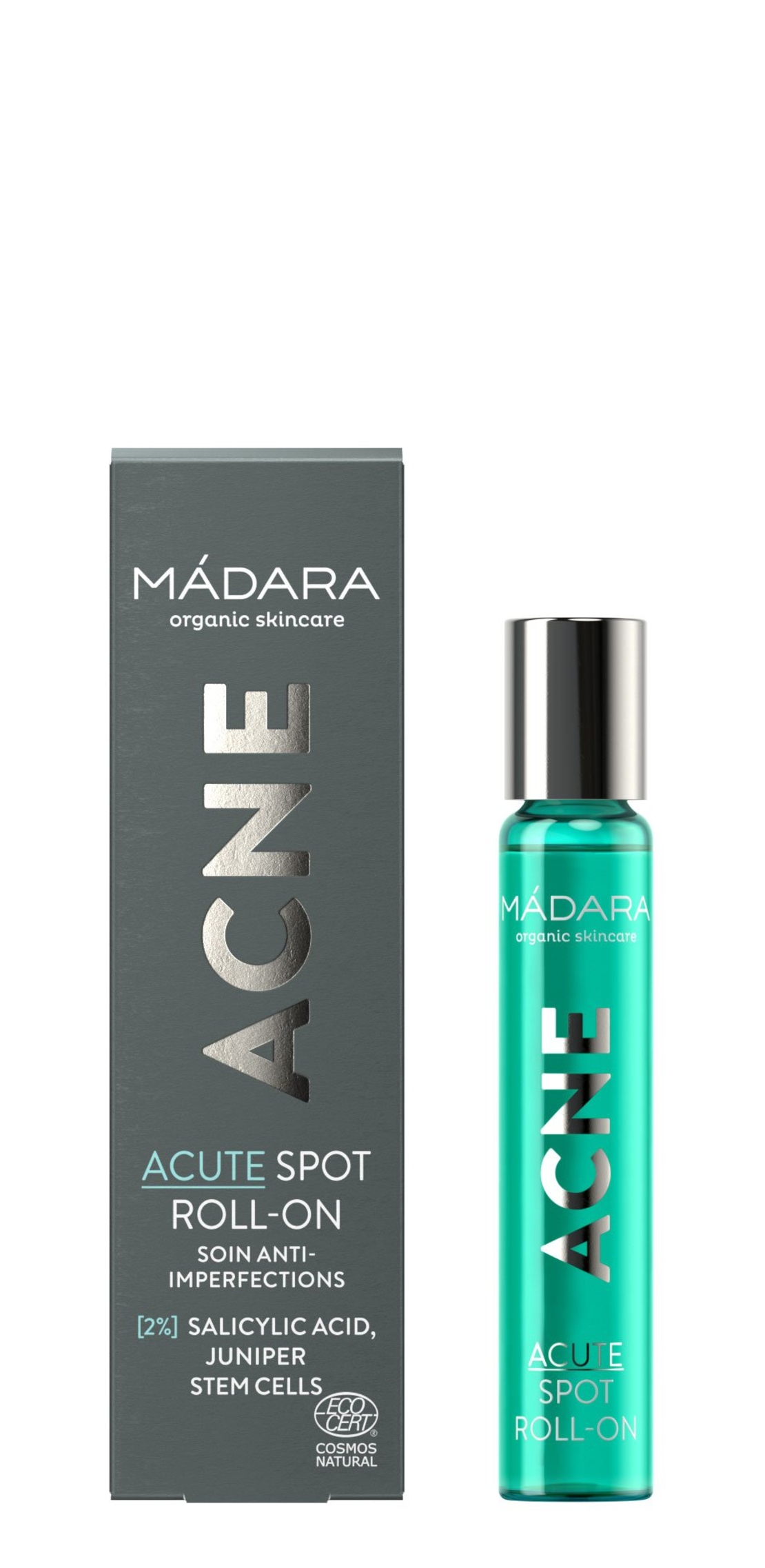 MÁDARA ACNE ACUTE SPOT Roll-on Anti-Imperfecțiuni BIO și Vegan 8ml – Acid Salicilic 2%