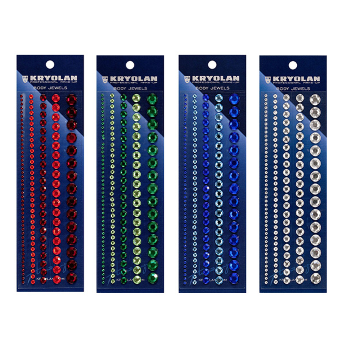 Kryolan Body Jewels - Ștrasuri autoadezive pentru față și corp