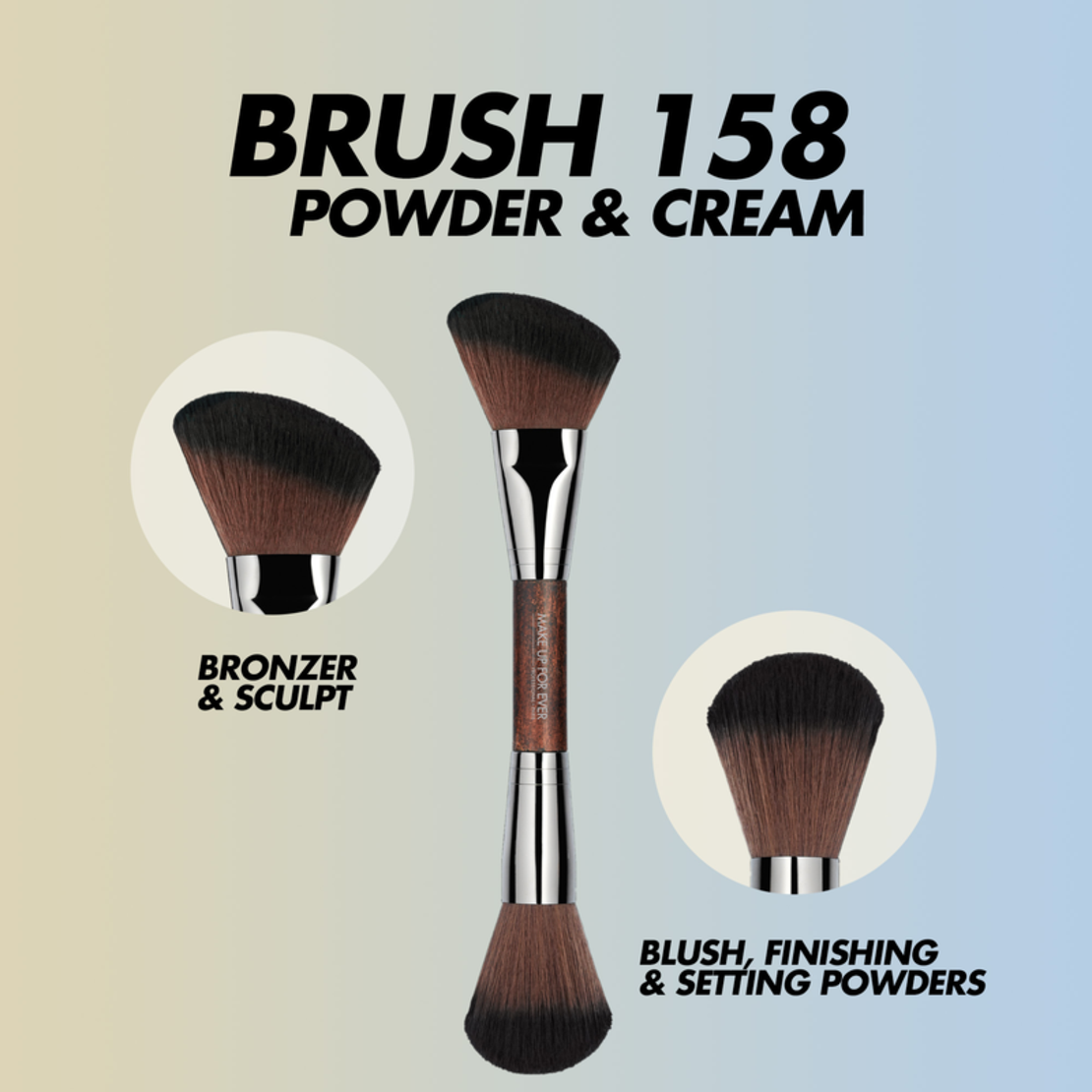 MAKEUP FOR EVER DOUBLE ENDED BRUSH - NR. 158