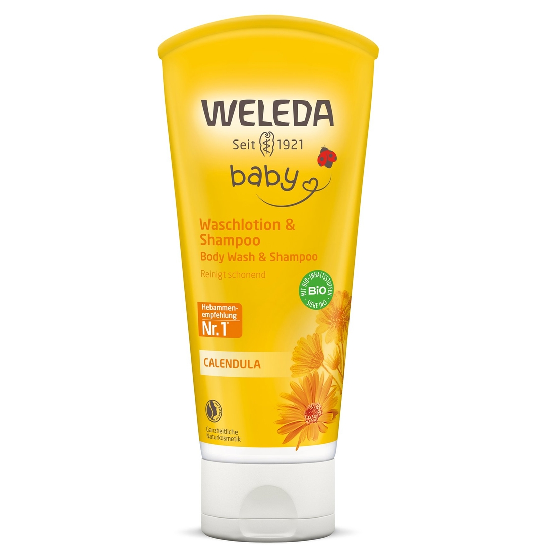 Weleda Baby Loțiune de Curățare & Șampon cu Gălbenele BIO – 200 ml