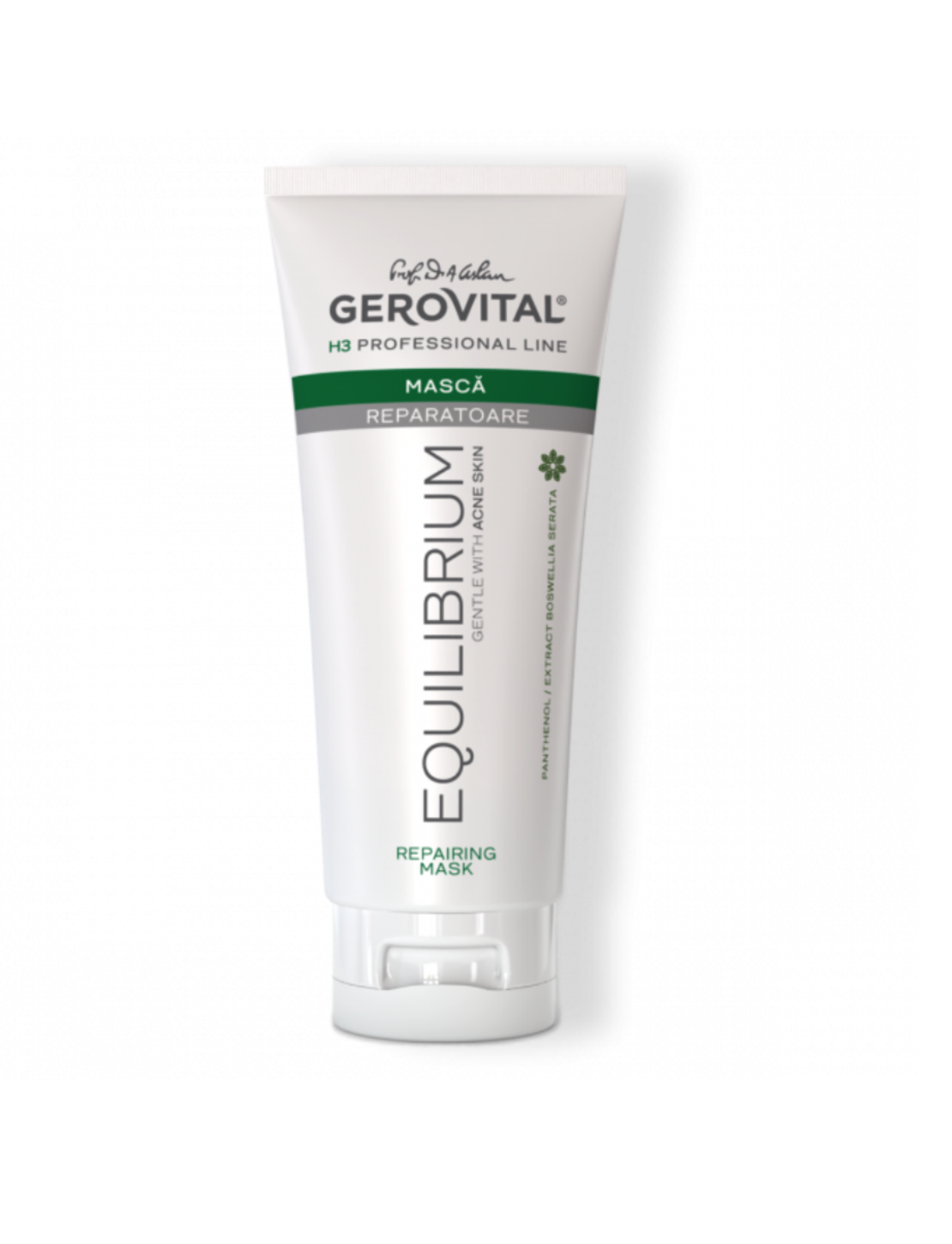 Gerovital H3 Equilibrium - Mască Reparatoare cu Panthenol pentru Calmarea Tenului Gras sau Acneic 200 ml