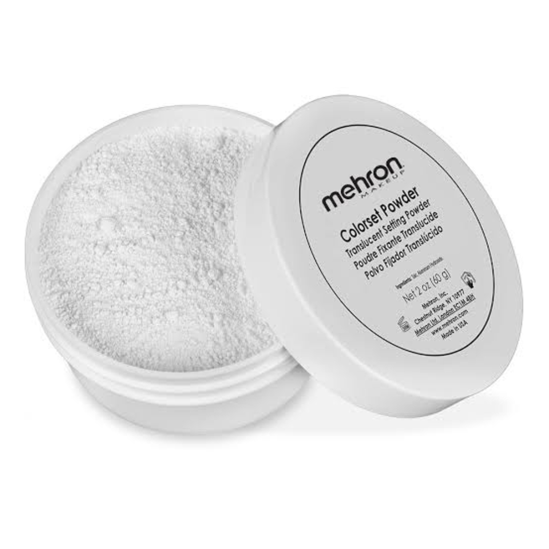 Mehron Colorset Powder 60g – Pudră Translucidă pentru Fixarea și Matifierea Machiajului