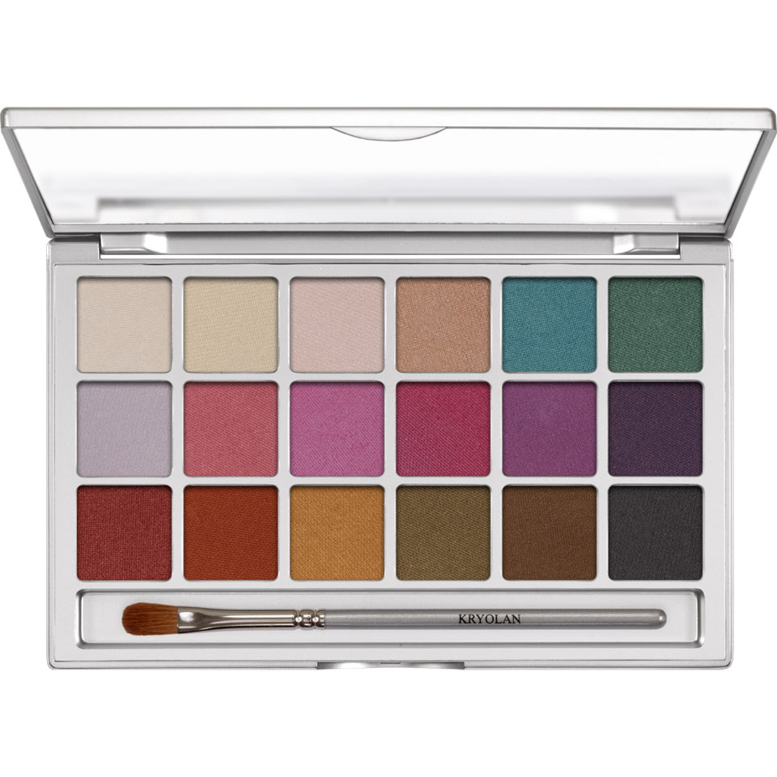 Kryolan Eye Shadow Variety - Paletă de farduri cu 18 culori