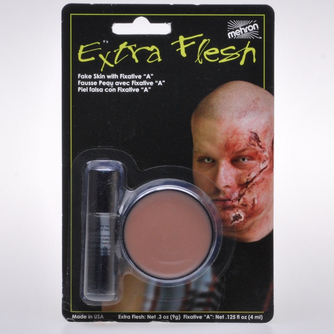 MEHRON Extra Flesh cu Fixative A – Ceară și Fixator A pentru Cicatrici și Răni False , 9 g